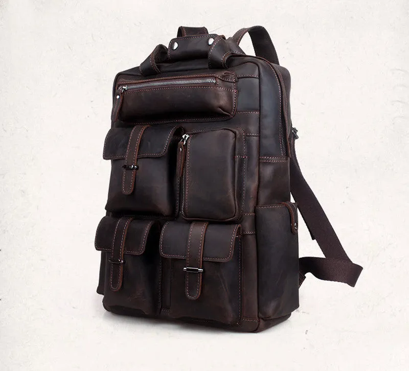 Crazy Horse Leather Backpack