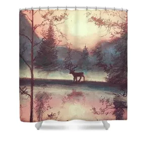 Deer Woodlet - Shower Curtain