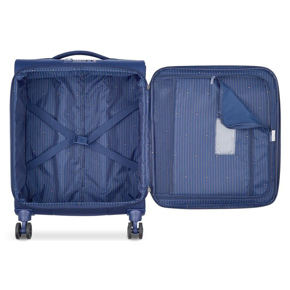 Delsey BROCHANT 2.0 55cm Carry On Softsided Luggage - Blue