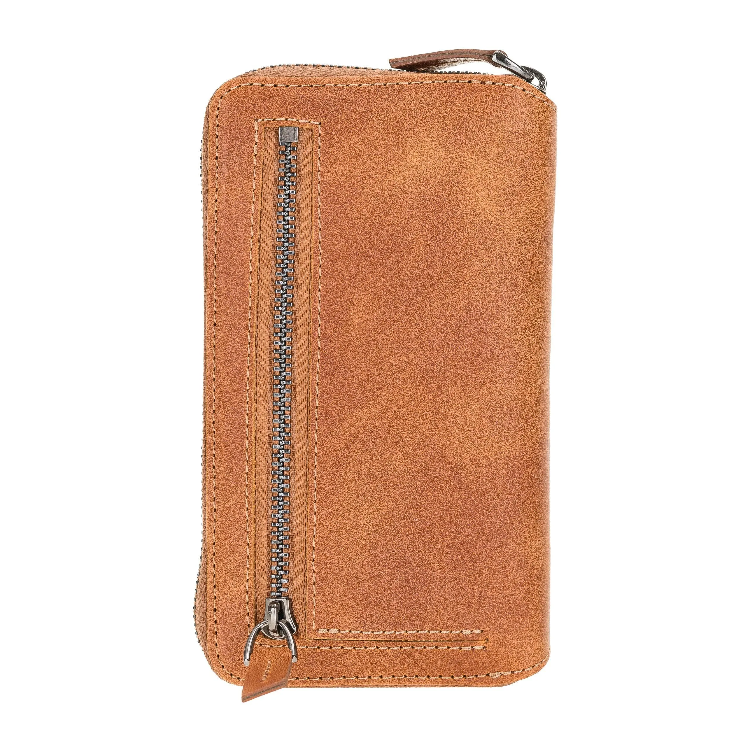 Detachable Leather Zipper Wallet Cases for Apple iPhone 12 Series