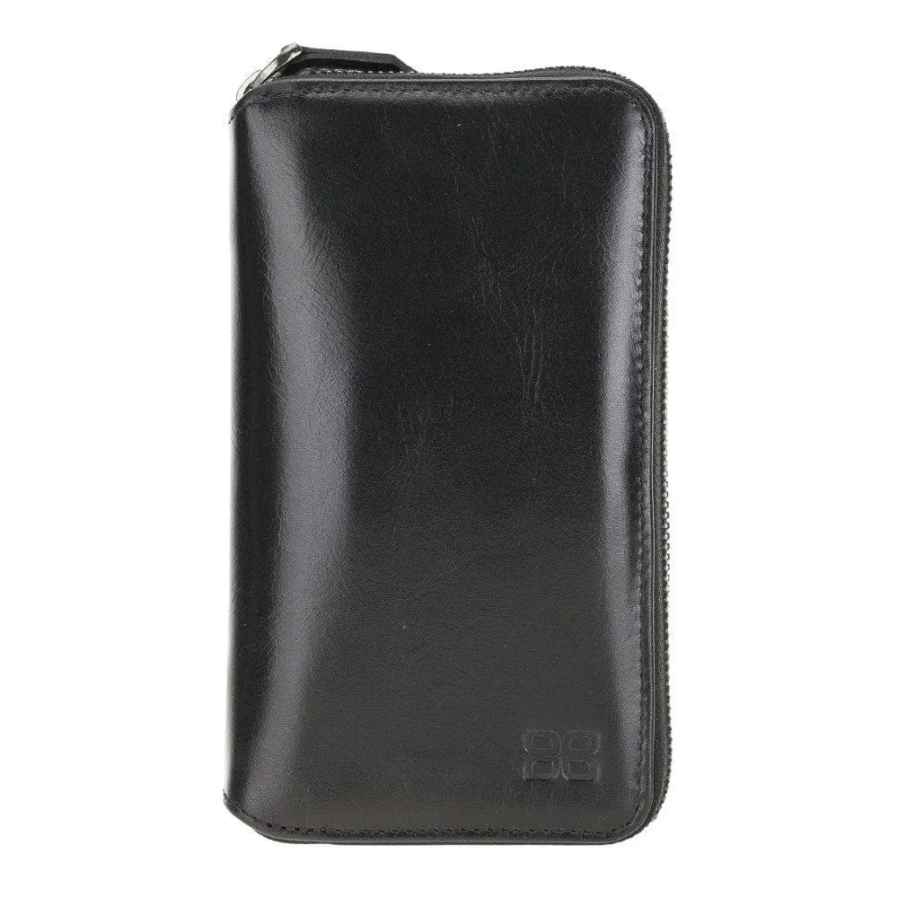 Detachable Leather Zipper Wallet Cases for Apple iPhone 12 Series