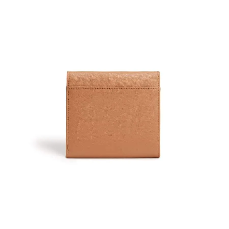 Diana Vegan Leather Small Bifold Purse | Brown