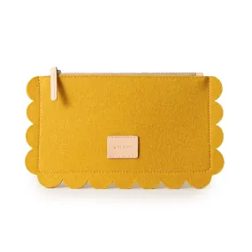 Dijon Deco Edge Scallop Felt Pouch