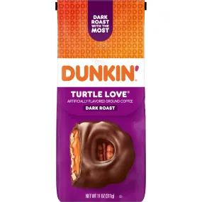 Dunkin Turtle Love Ground Coffee, 11-Ounce Bag