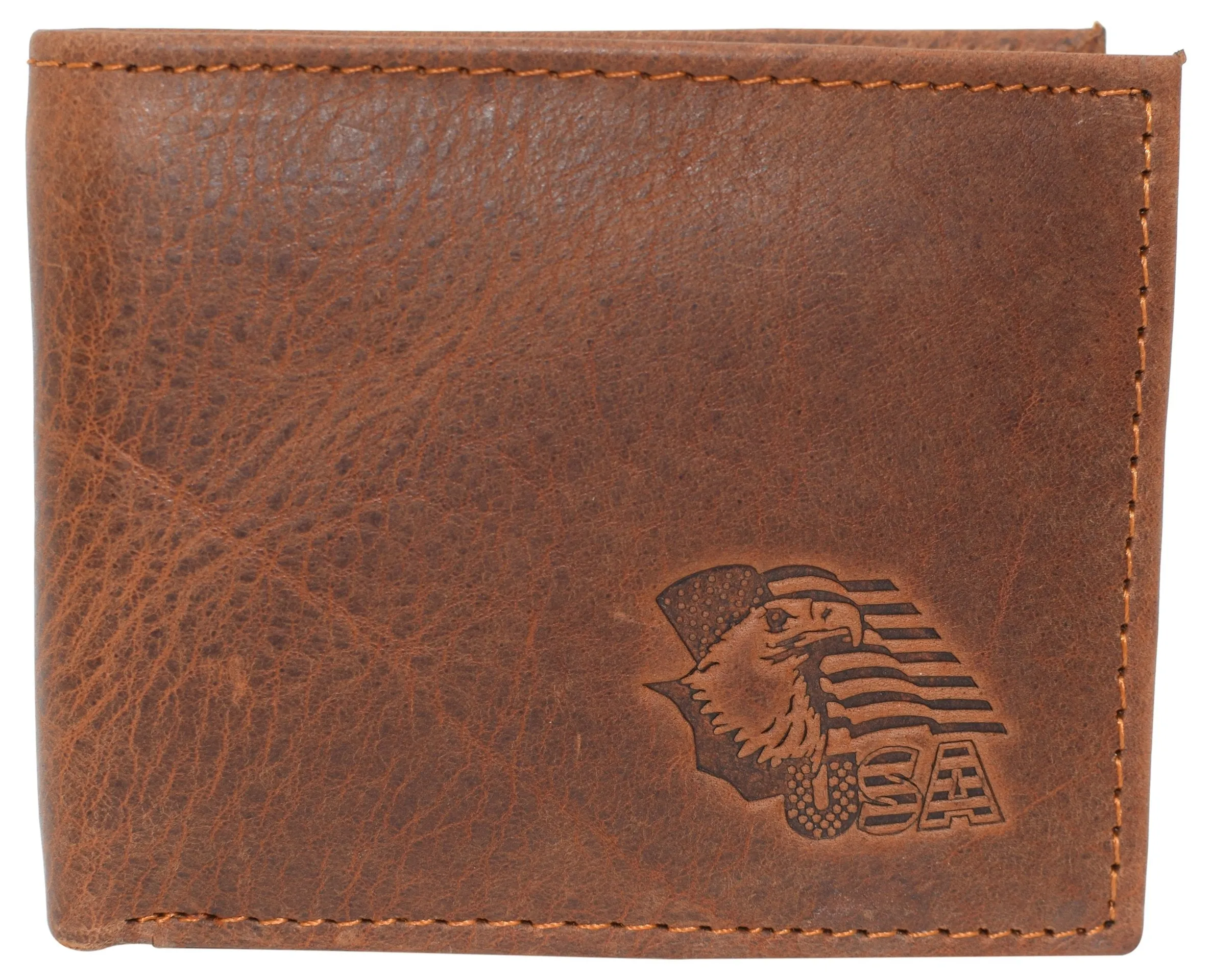 Eagle USA RFID Blocking Real Leather Bifold Classic Wallet for Men