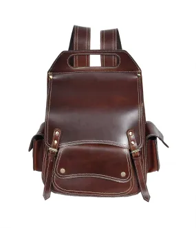 Elevate Your Style with Our Classic Brown Leather Backpack. Art: BG-1432