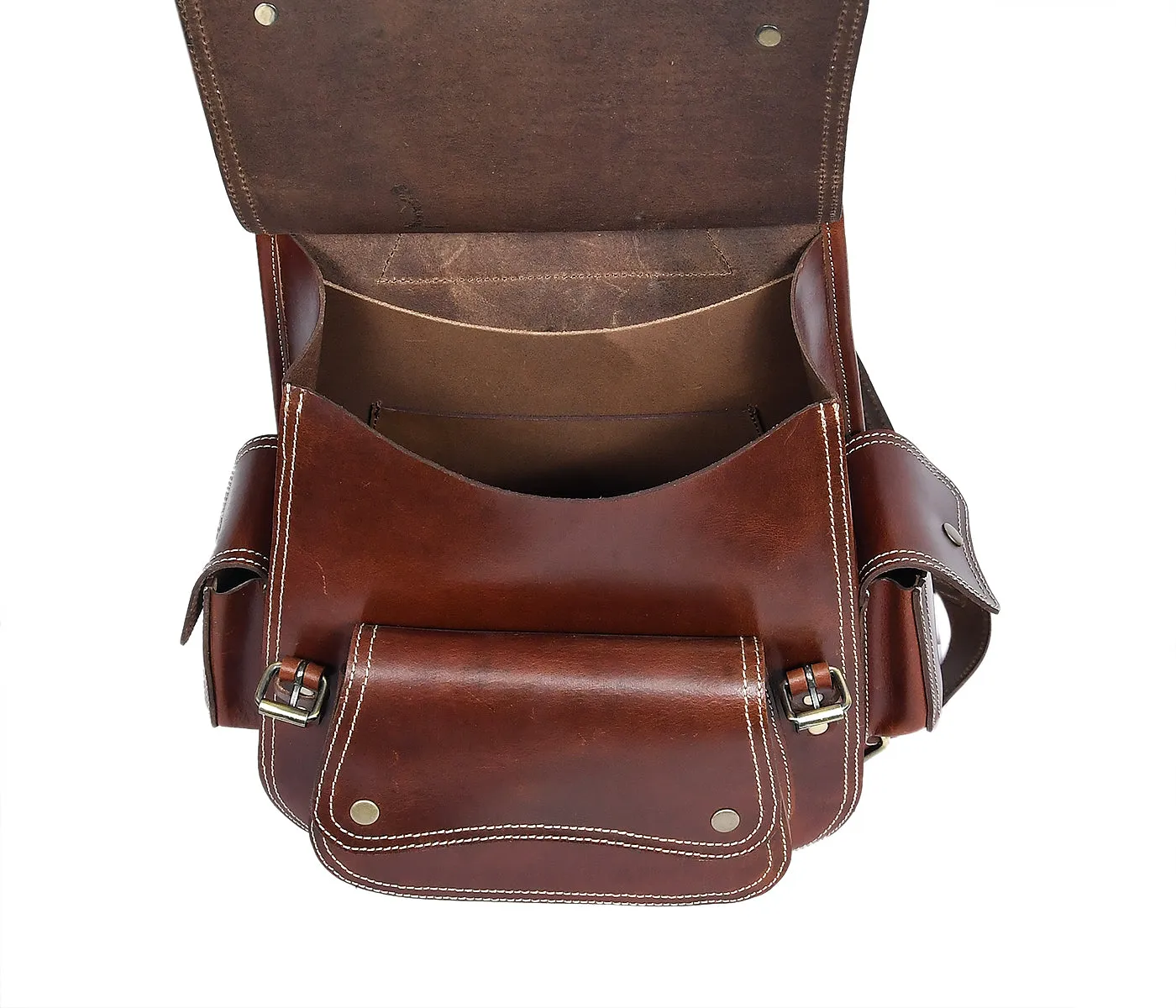 Elevate Your Style with Our Classic Brown Leather Backpack. Art: BG-1432