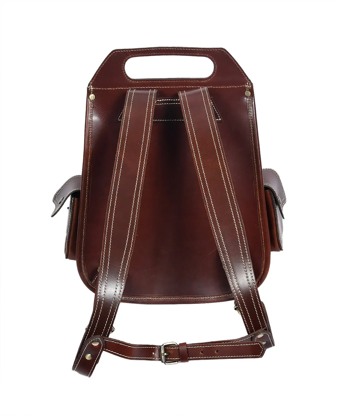 Elevate Your Style with Our Classic Brown Leather Backpack. Art: BG-1432