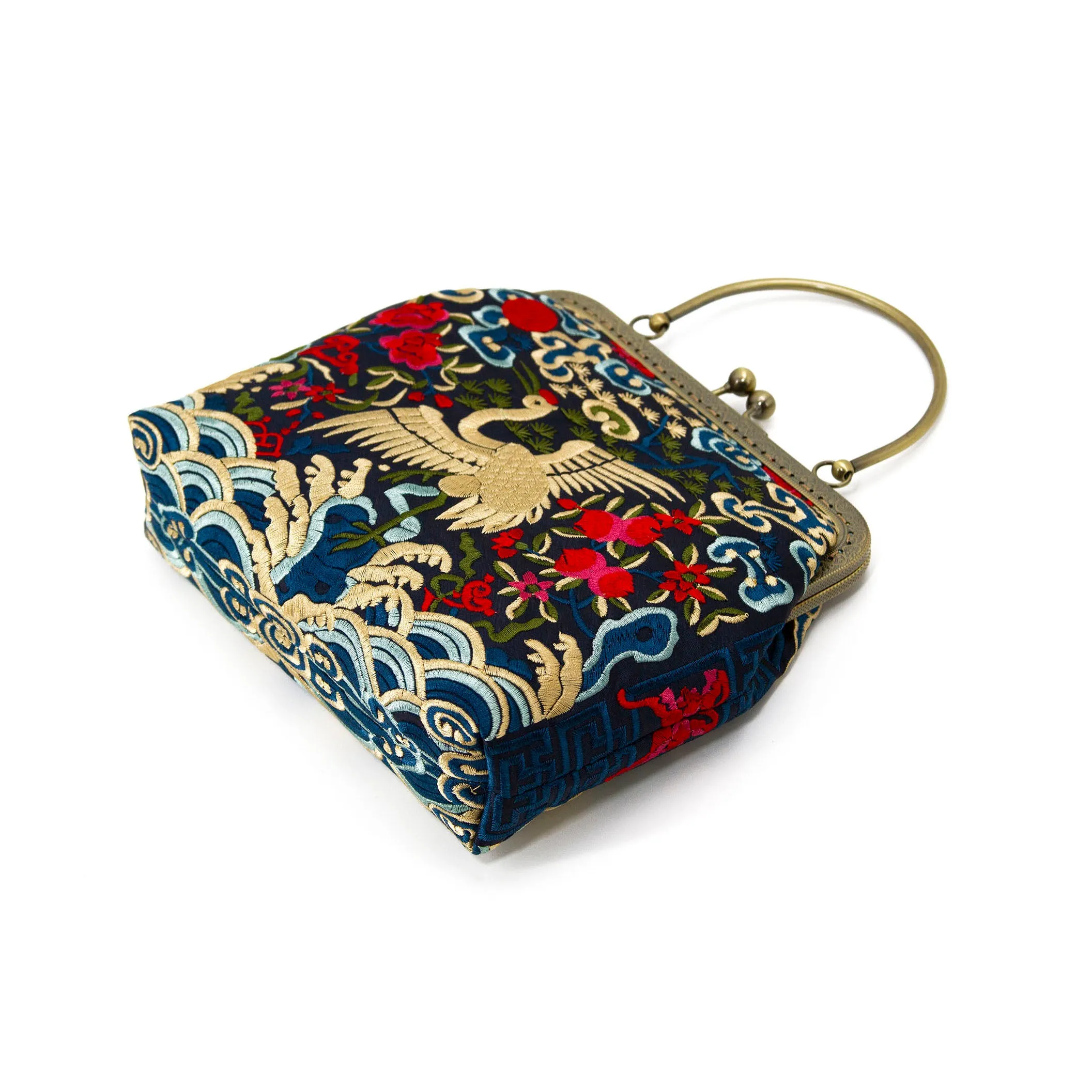 Embroidered Crane Bag,Evening Clutch,Bridal Accessories-i7bags