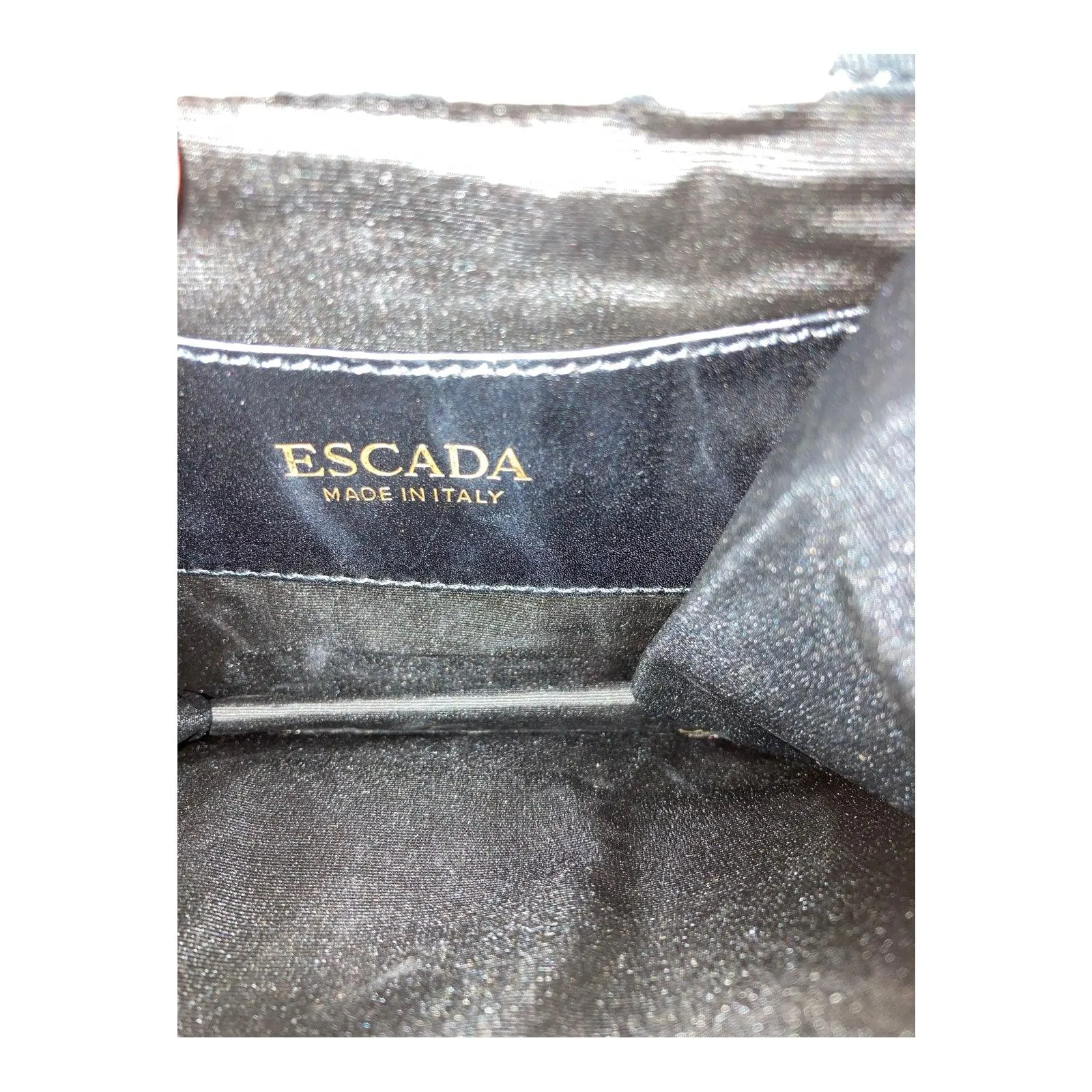 Escada Fabric Cream & Black Patterned Handbag