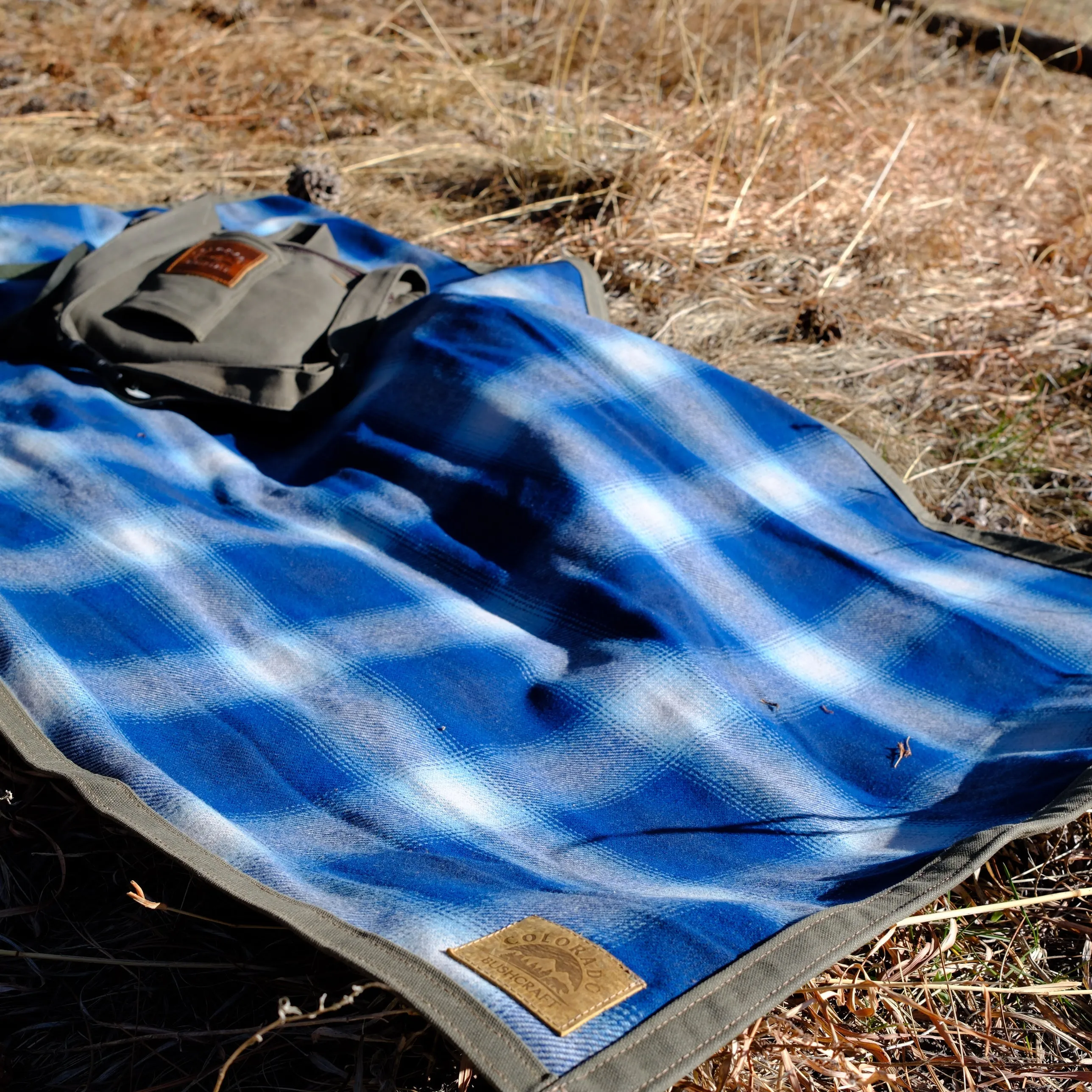 Extra Large Waxed Canvas and 100% Pendleton Wool Lined Bushcraft Ground Cloth