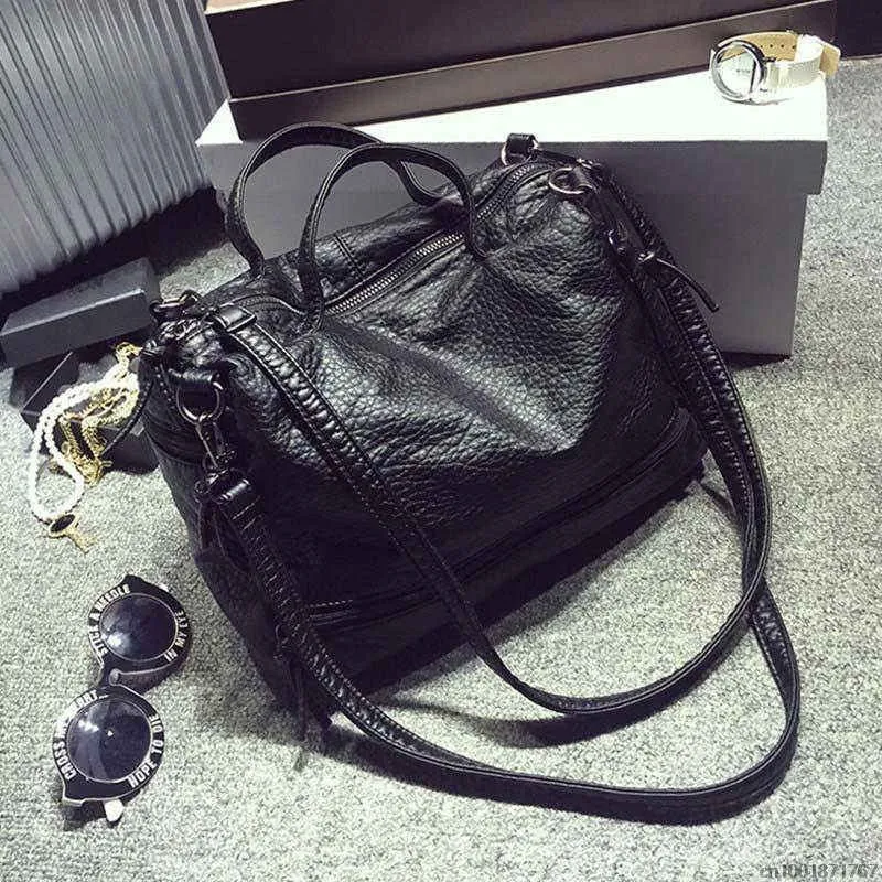 Fashion Waterproof Pu Leather Crossboday Bag Vintage Women Messenger Bag Motorcycle Shoulder Bag Large Women Handbag