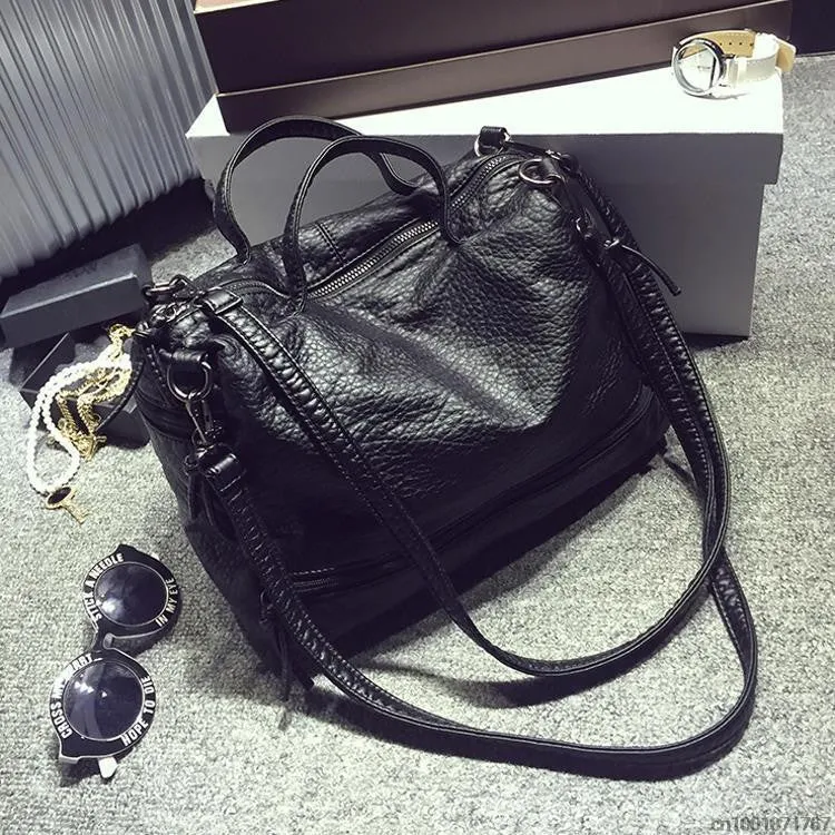 Fashion Waterproof Pu Leather Crossboday Bag Vintage Women Messenger Bag Motorcycle Shoulder Bag Large Women Handbag