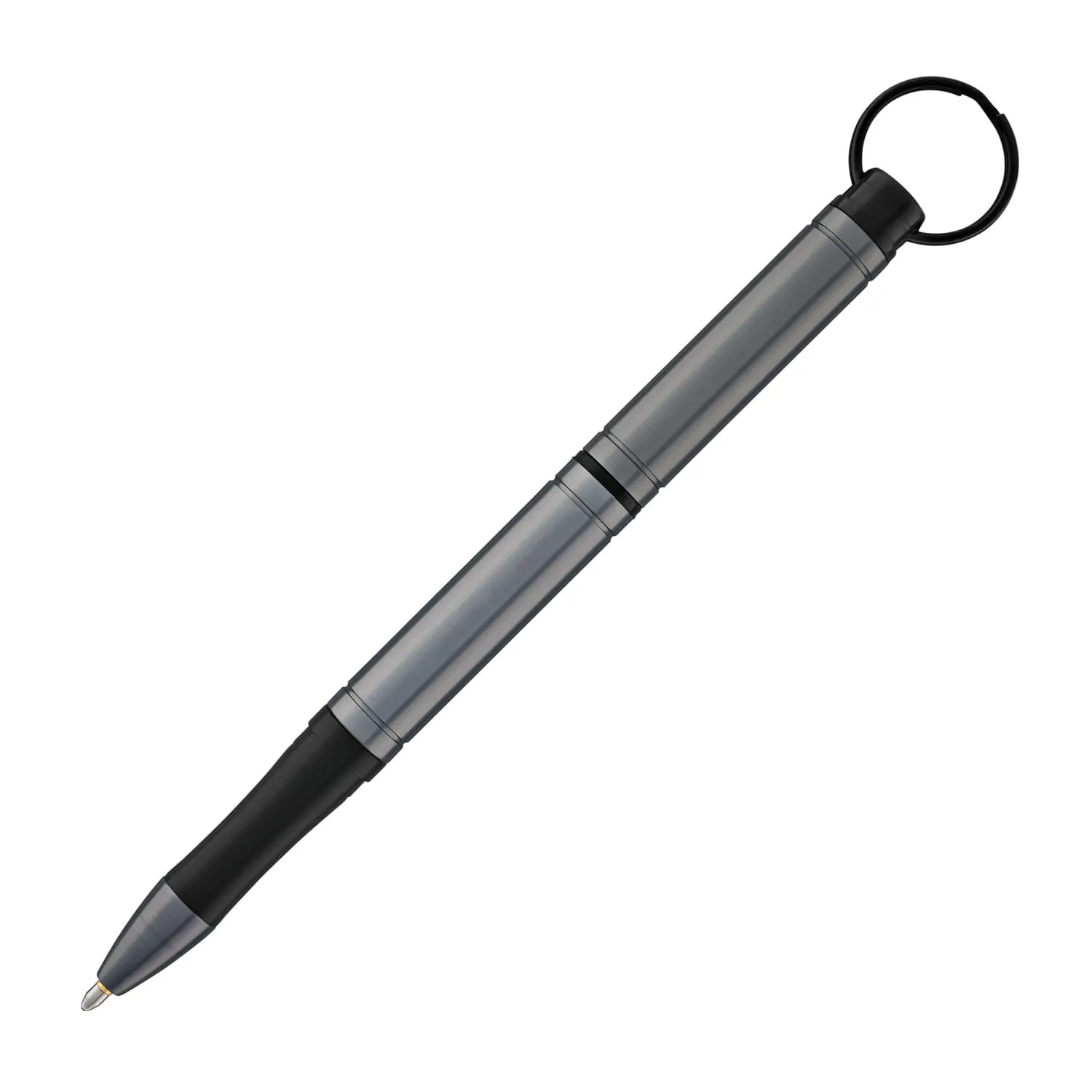 Fisher Space Pen Backpacker Ballpoint Pen in Grey Anodized Aluminum with Key Chain