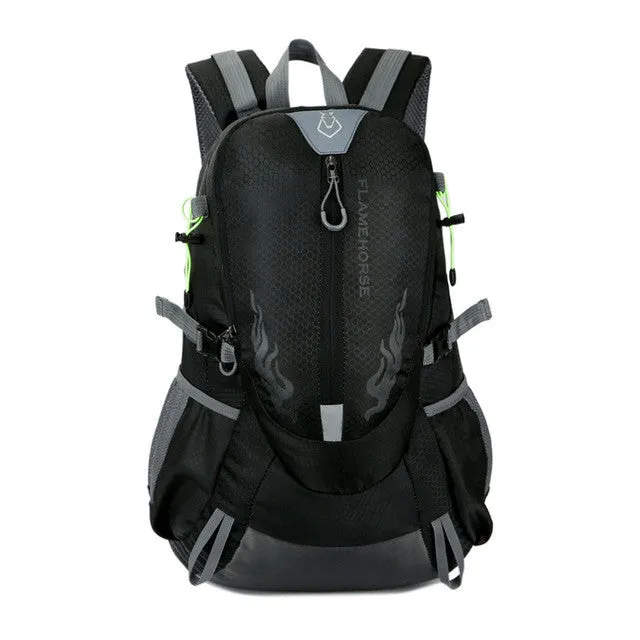 Flame Horse Outdoor Hiking Backpack Waterproof Nylon Men Women Bag Unisex Travel Bag Mountain Camping Climbing Mochilas Rucksack