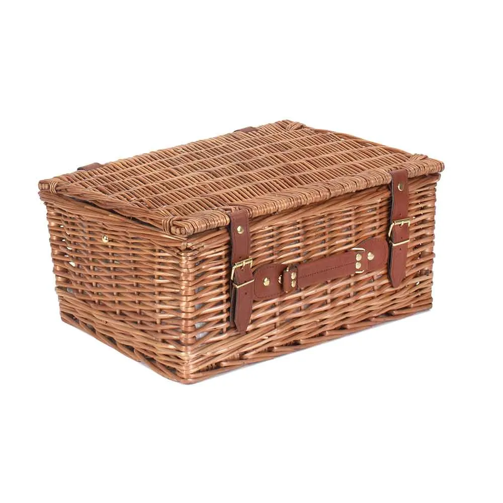 Fully Fitted Picnic Basket Hamper Four Person in Cream 116 by Willow