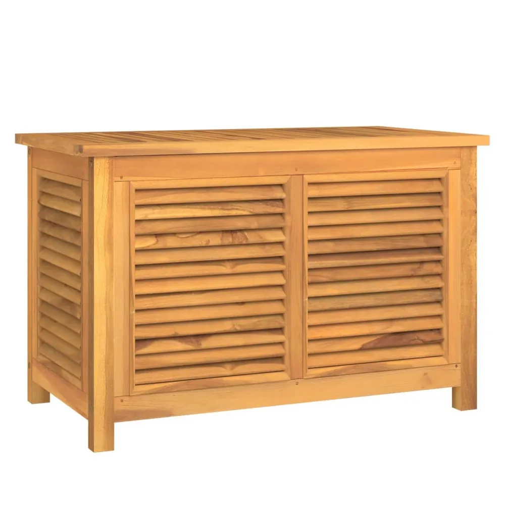 Garden Storage Box with Bag 90x50x58 cm Solid Wood Teak