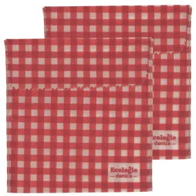 Gingham Dot Beeswax Sandwich Bag Set of 2