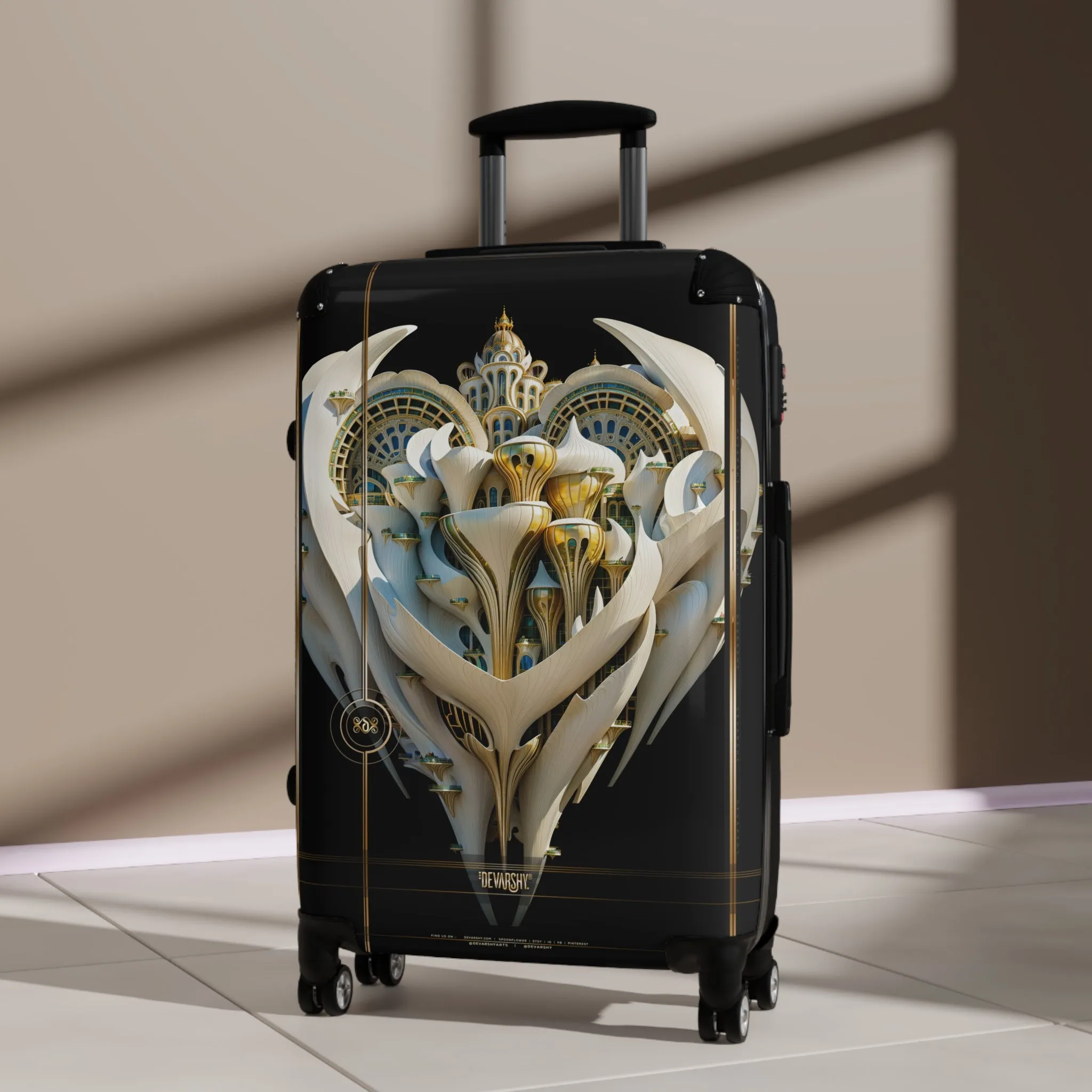 Heart Shape Castle Suitcase Fantasy Castle Luggage Carry-on Suitcase Premium Hard Shell Suitcase | X3435