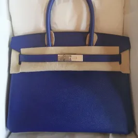 Hermès Birkin 30 Bleu Electrique Epsom Palladium Hardware PHW