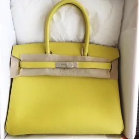 Hermès Birkin 30 Lime Epsom Palladium Hardware PHW