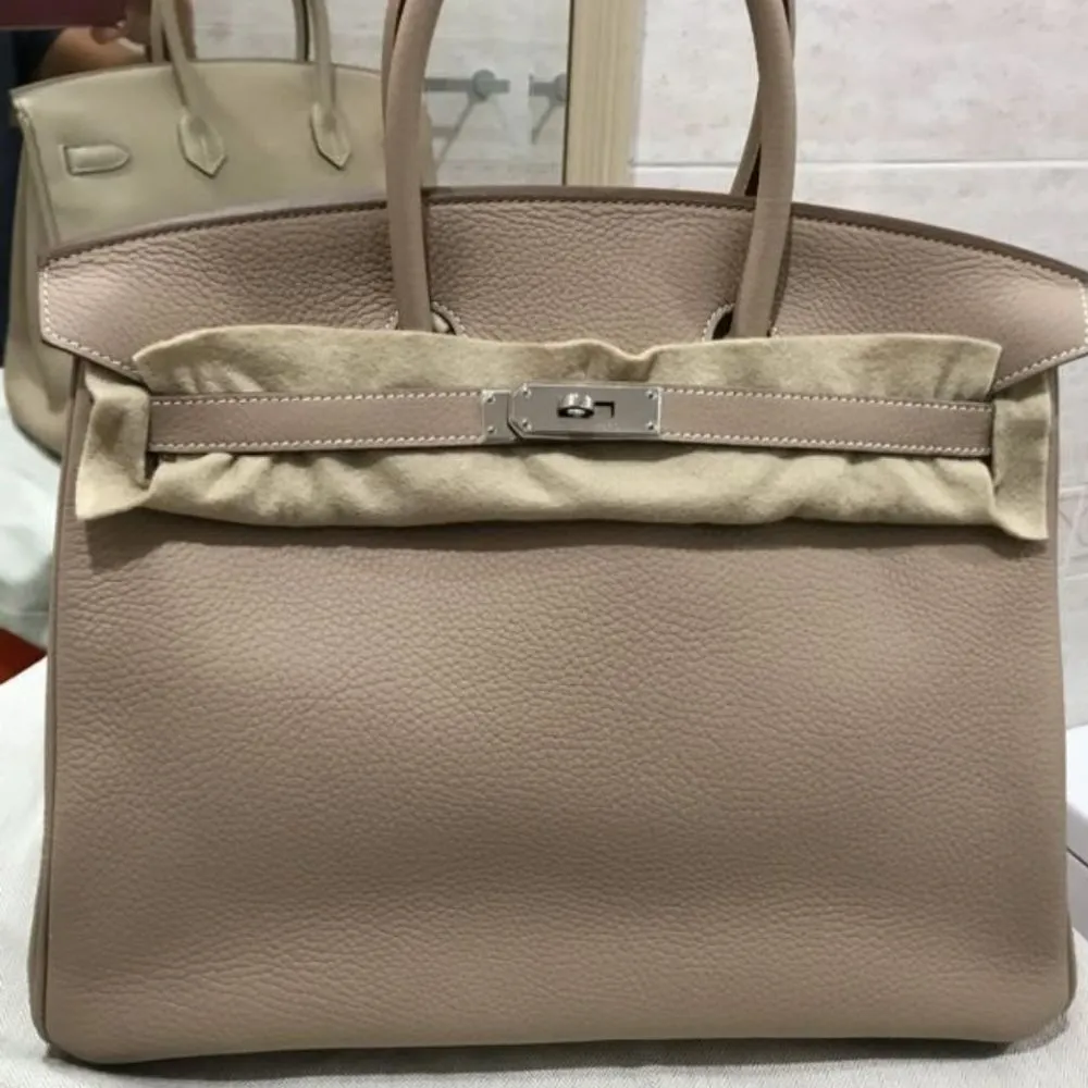 Hermès Birkin 35 Argile Taurillon Clemence Palladium Hardware PHW