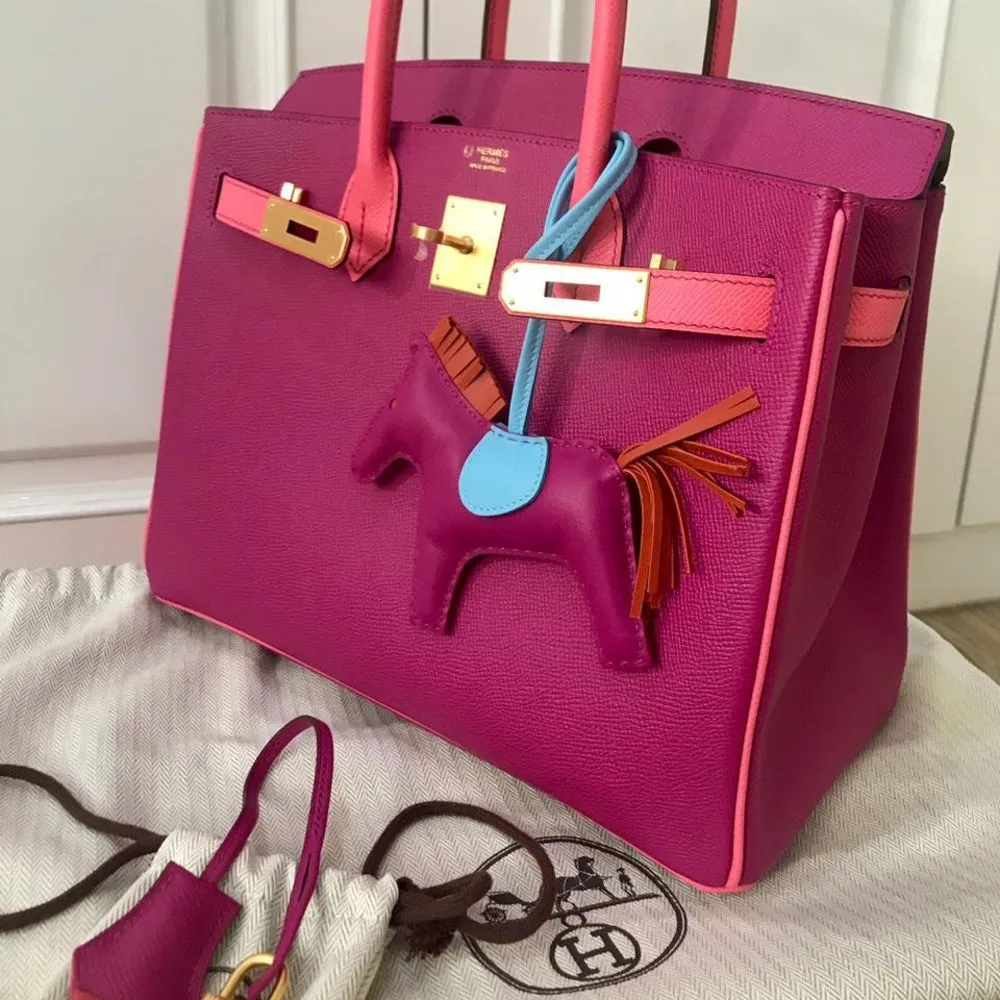 Hermès Birkin HSS 30 Rose Pourpre/Rose Confetti Epsom Brushed Gold Hardware BGHW