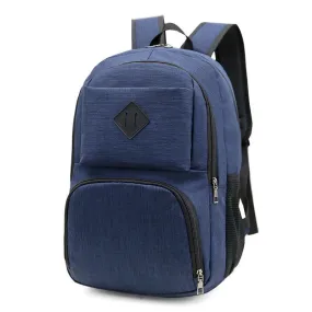 Hiking Canvas Large Capacity Backpack- Blue