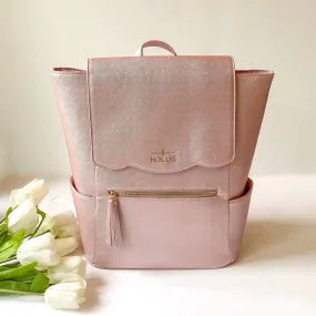 Hollis | Frilly Full Size Backpack in Blush