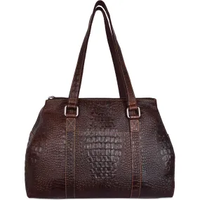 Jack Georges Hornback Croco Satchel Handbag HB815