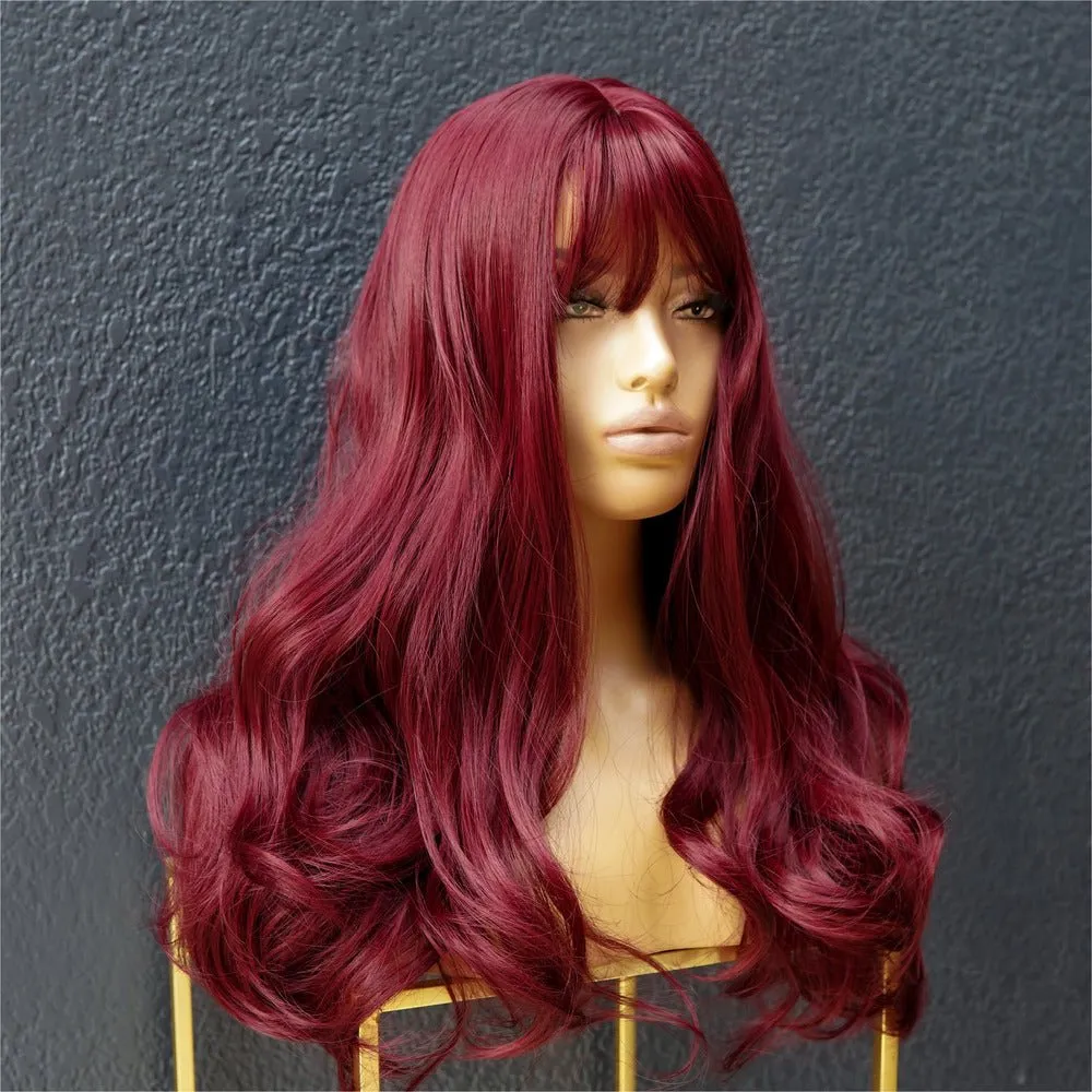 JESSICA Burgundy Fringe Wig