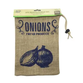 Jute Produce Onion Print Storage Bag - 31cm x 22cm