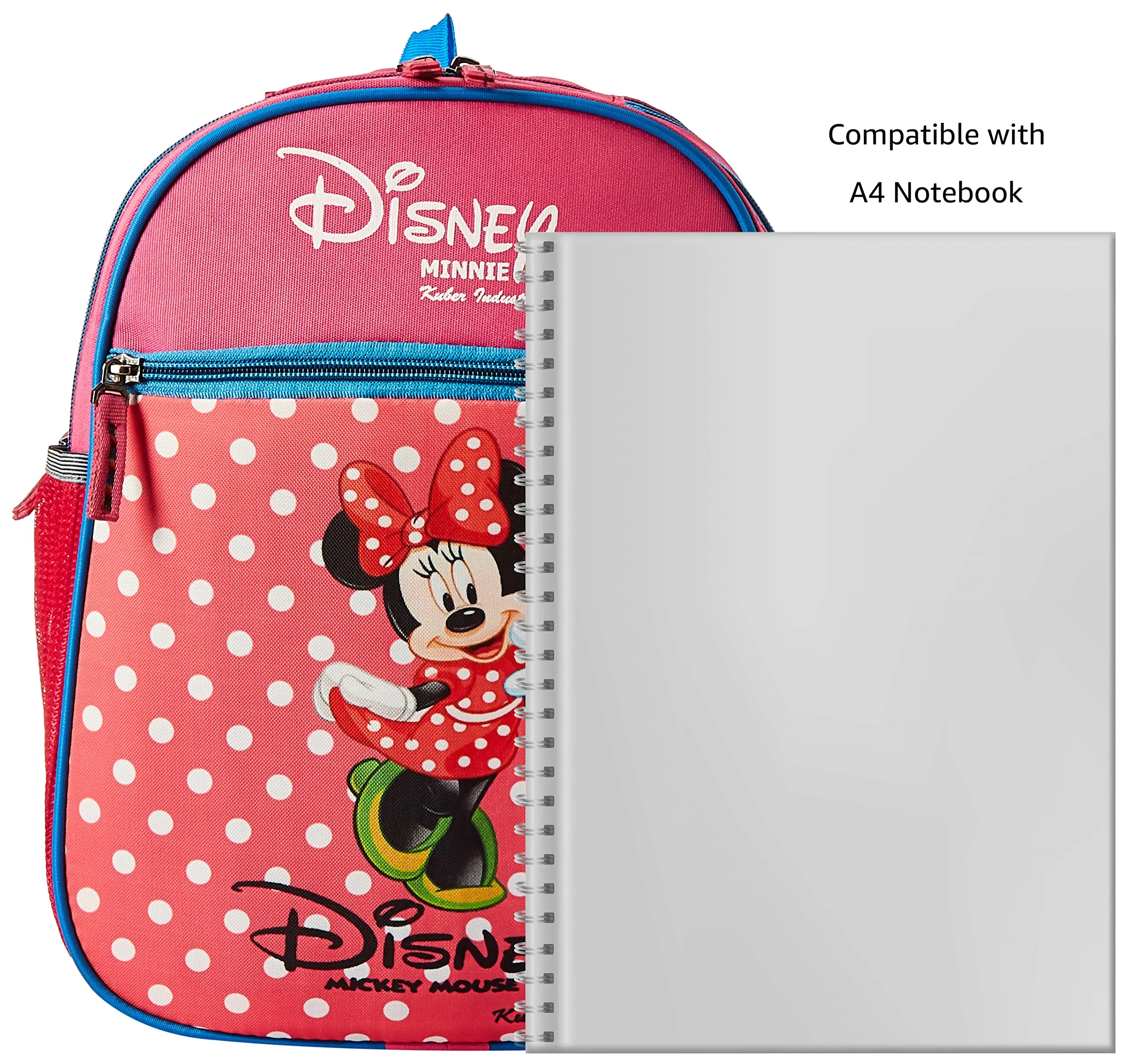 Kuber Industries Disney Mickey School Bag | Kids School Bags | Student Bookbag | School Bag for Girls & Boys | School Backpack for Kids | 4 Compartments School Bag | Blue