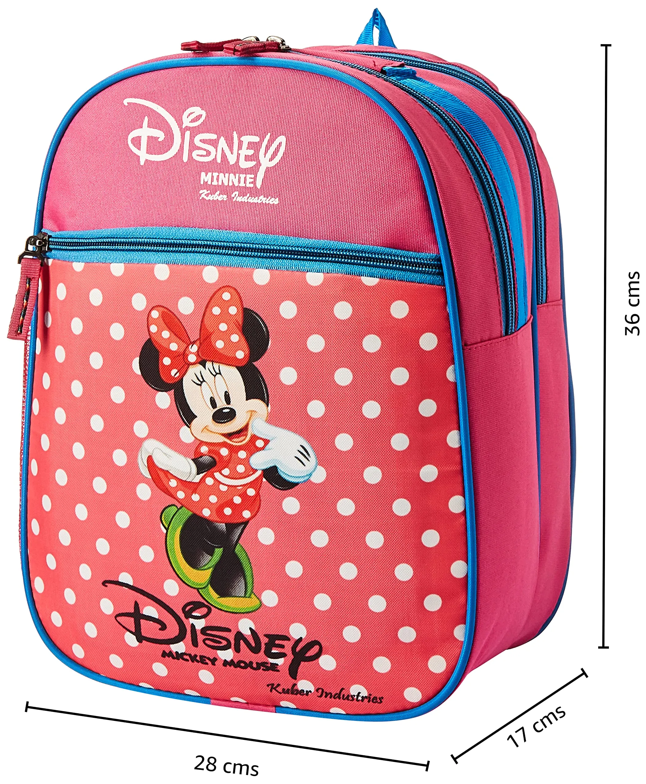 Kuber Industries Disney Mickey School Bag | Kids School Bags | Student Bookbag | School Bag for Girls & Boys | School Backpack for Kids | 4 Compartments School Bag | Blue