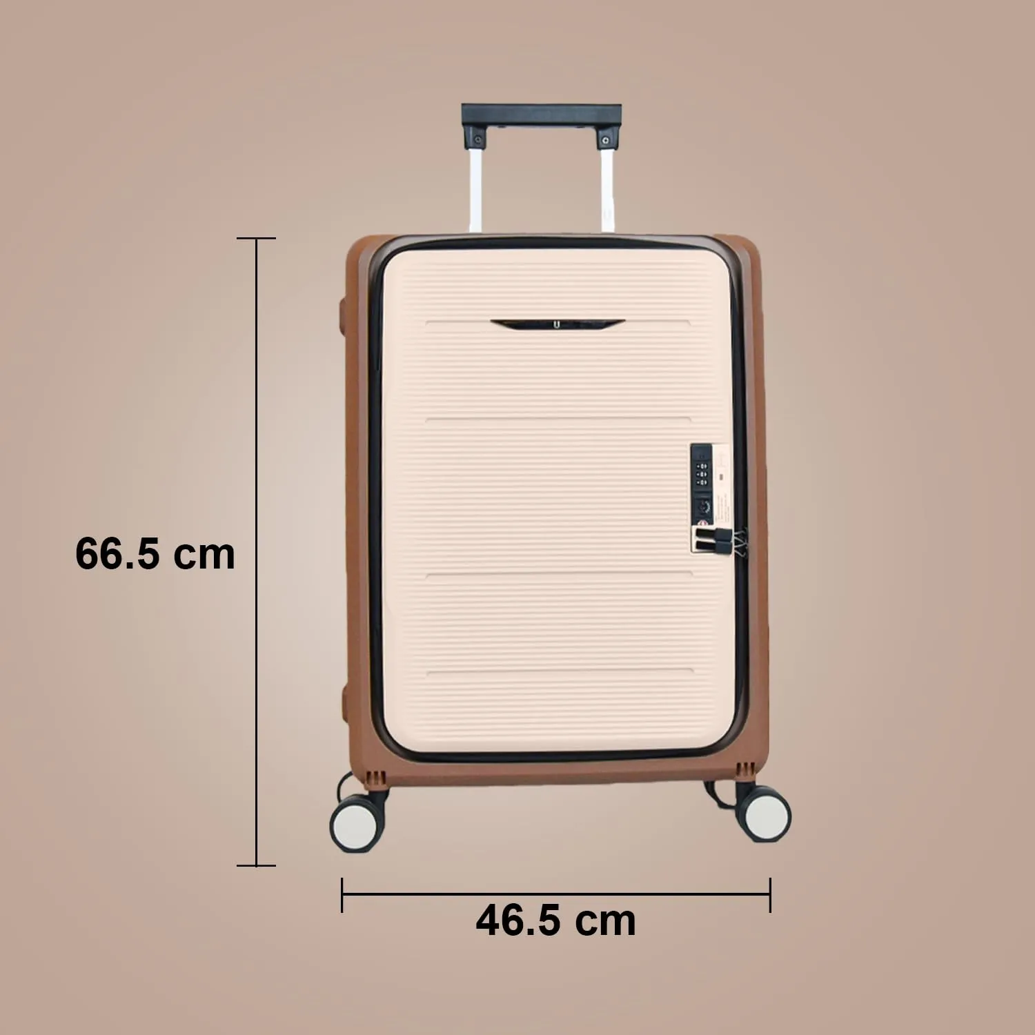 Kuber Industries Luggage Bag | Trolley Bags for Travel | Collapsible Luggage Bag | Travelling Bag | Trolley Bags for Suitcase | Lightweight Luggage Bag | 24 Inch | Pack of 3 | Coffee