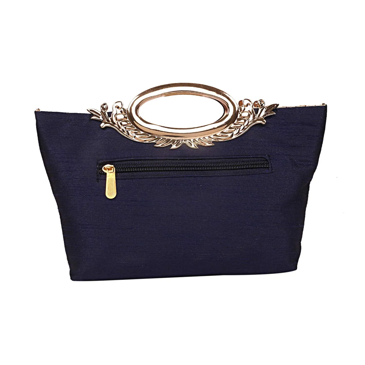 Kuber Industries Silk Clutch Ladies Handbag (Blue) -CTKTC8780