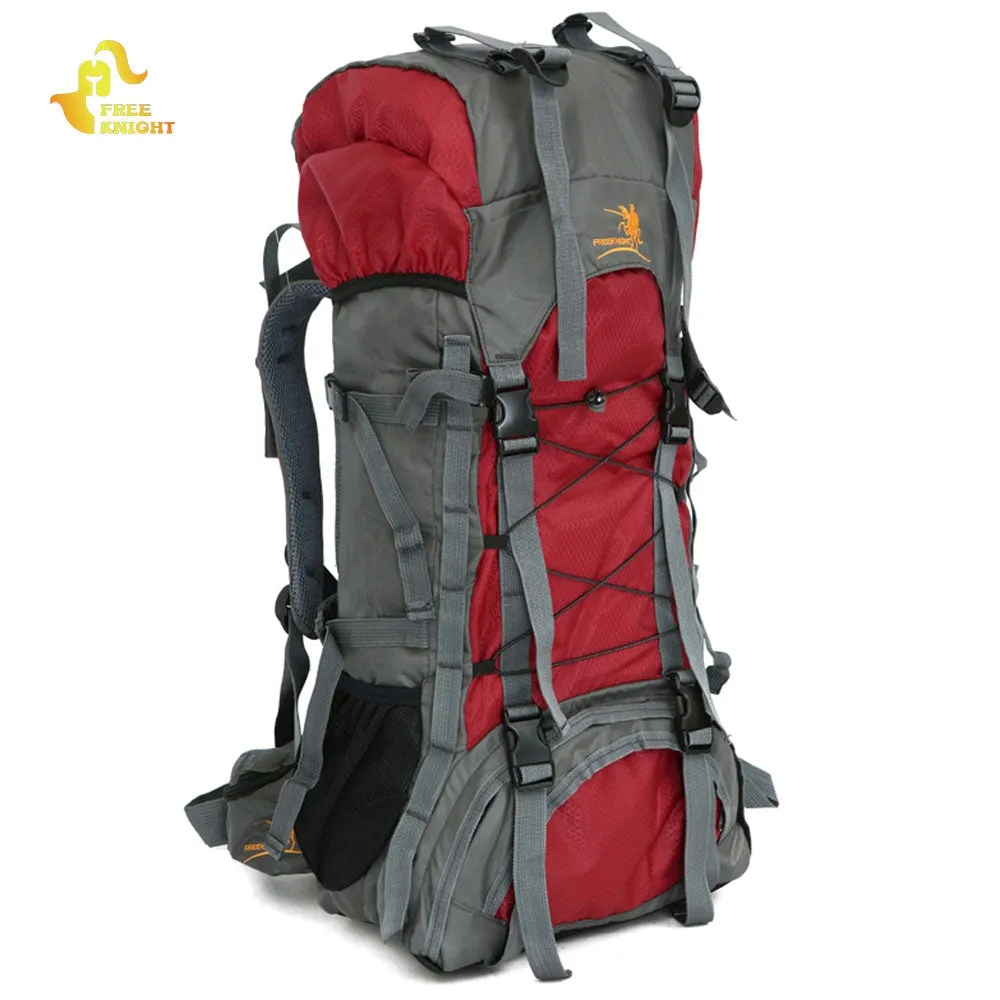 Large Outdoor Mountaineering Backpack 60L Nylon Water Resistant