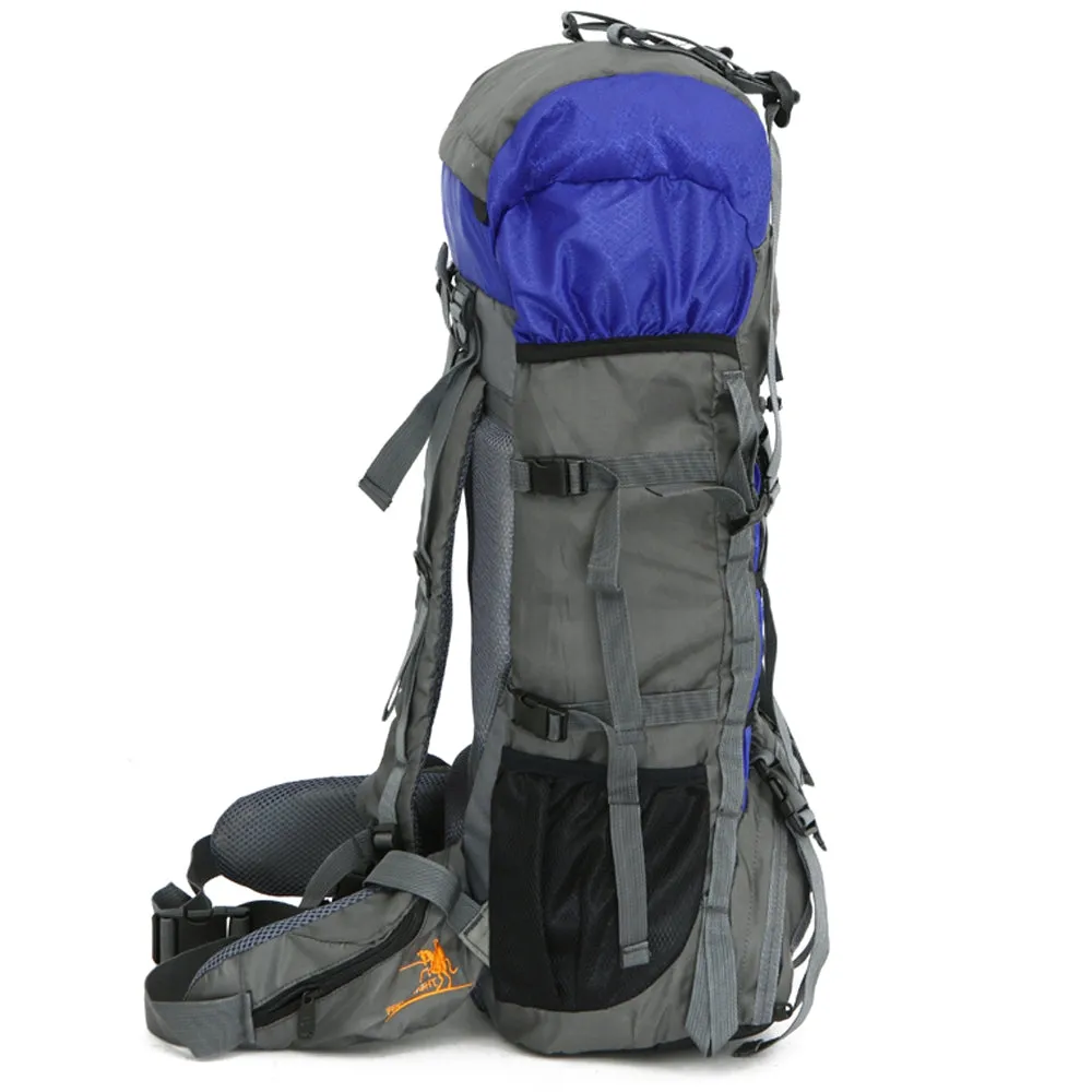 Large Outdoor Mountaineering Backpack 60L Nylon Water Resistant