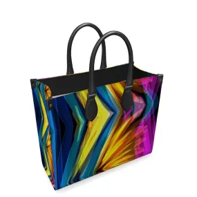 Large "Glass Butterfly" Smooth Nappa Leather Shopper Bag