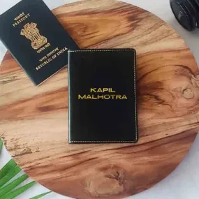 Leather Customised Passport Case Holder - Add name