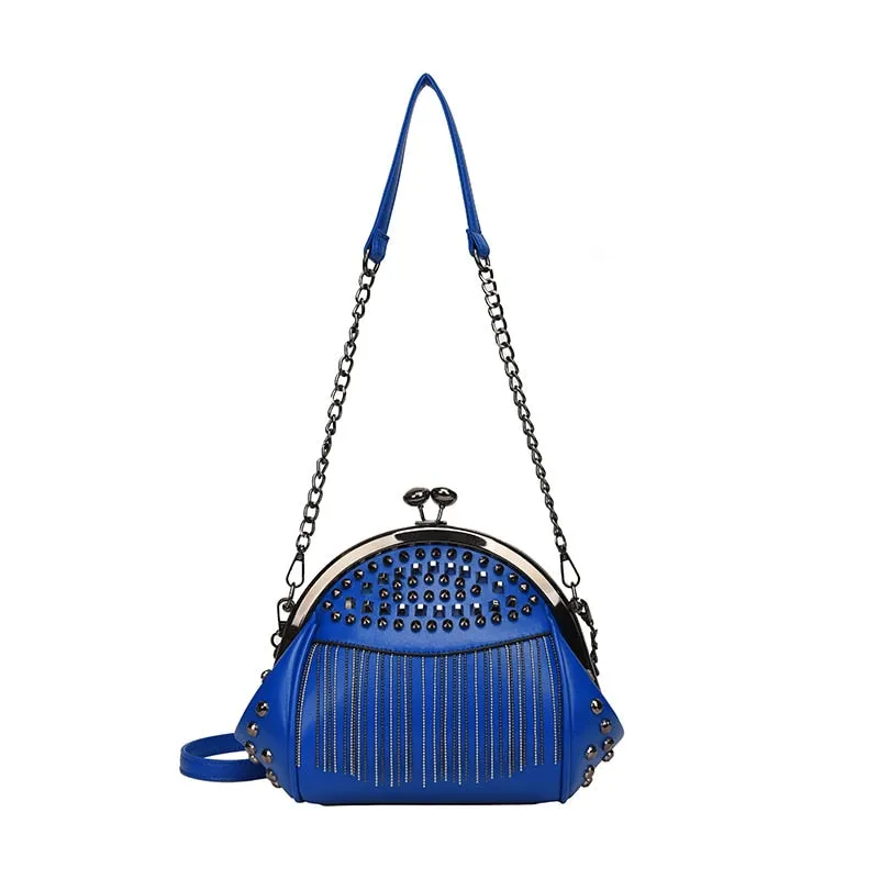 Leather Fringe Evening Bag