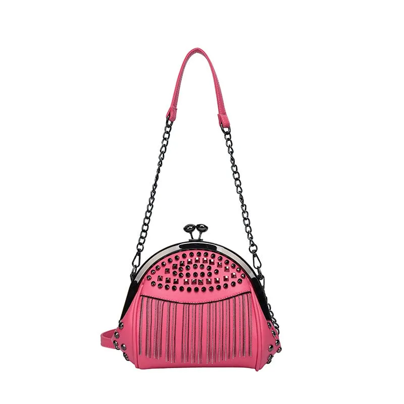 Leather Fringe Evening Bag