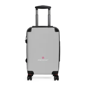 Light Grey Cabin Suitcase, Carry On Luggage With 2 Inner Pockets & Built in TSA-approved Lock With 360° Swivel