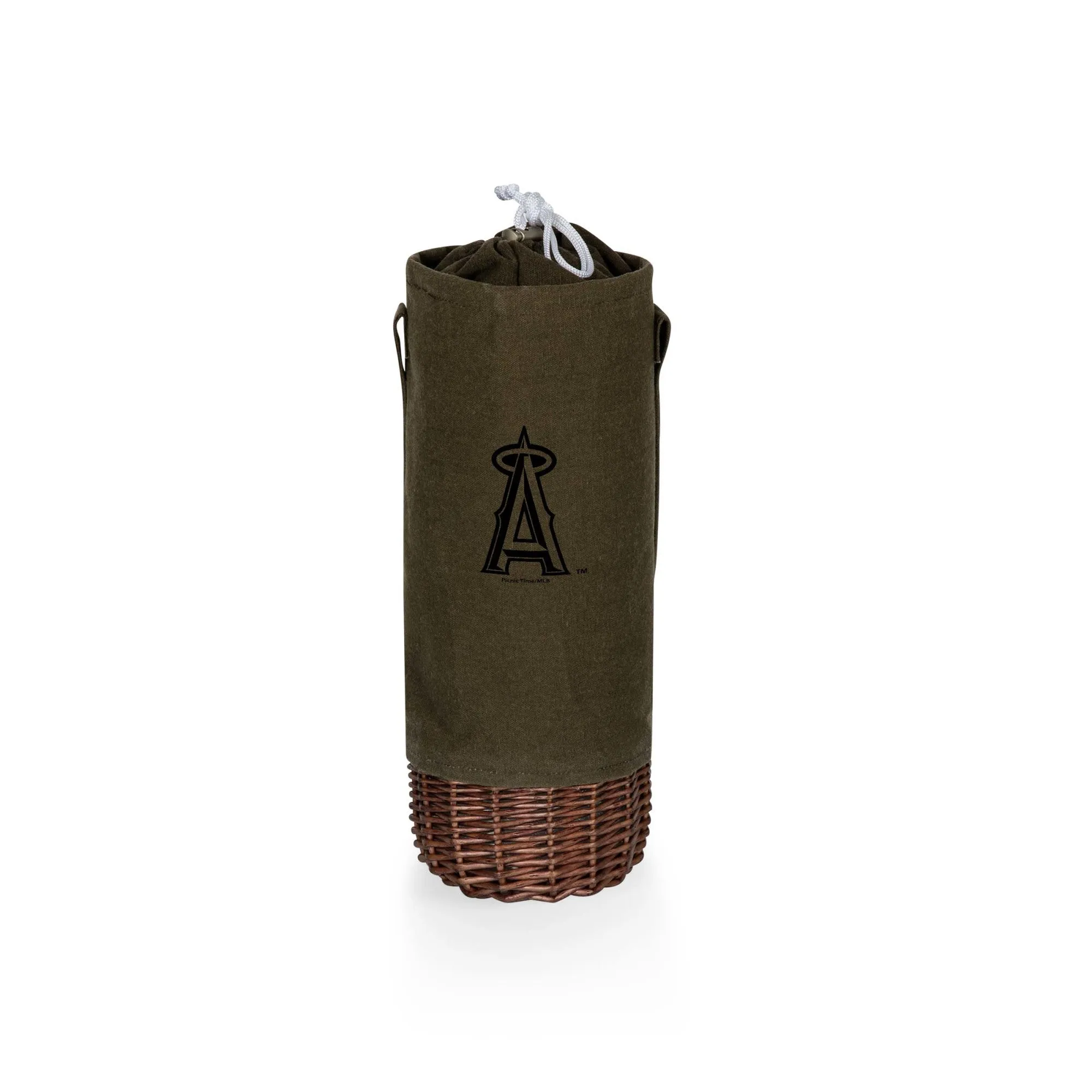 Los Angeles Angels - Malbec Insulated Canvas and Willow Wine Bottle Basket