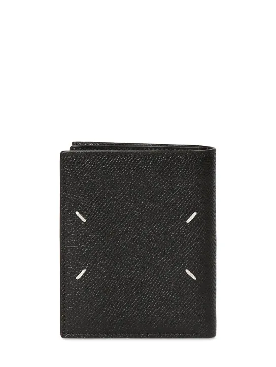 Maison Margiela   Grained leather billfold wallet 