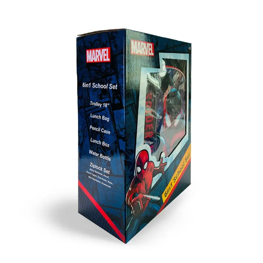 Marvel Spiderman Not Ordinary Hero 18" 6-in-1 Trolley Box Set