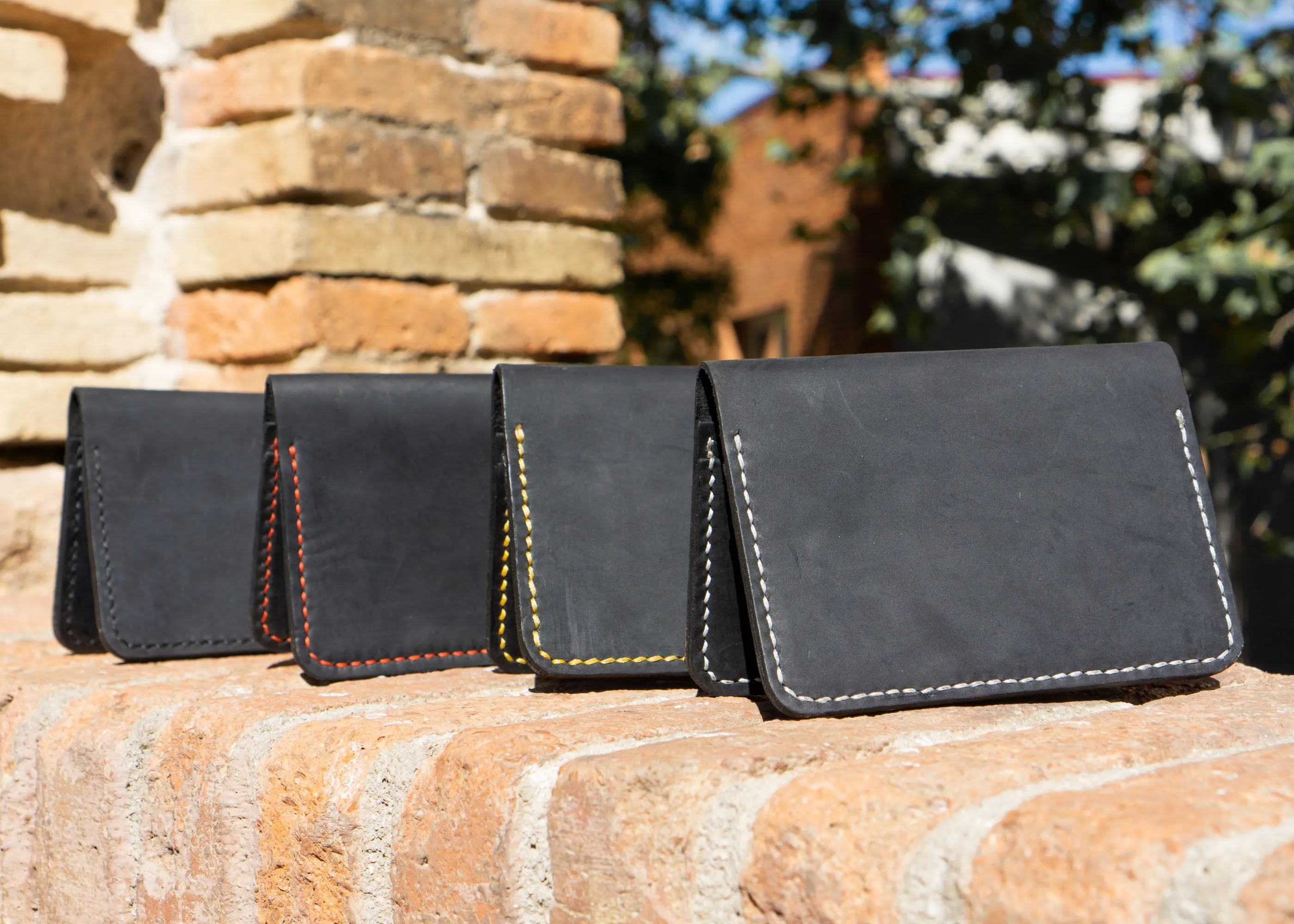 Mens Leather Wallet- Fashion Racing | Total Black | HandCrafted