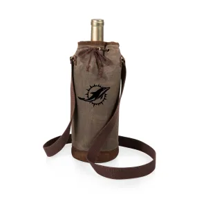 Miami Dolphins - Waxed Canvas Wine Tote