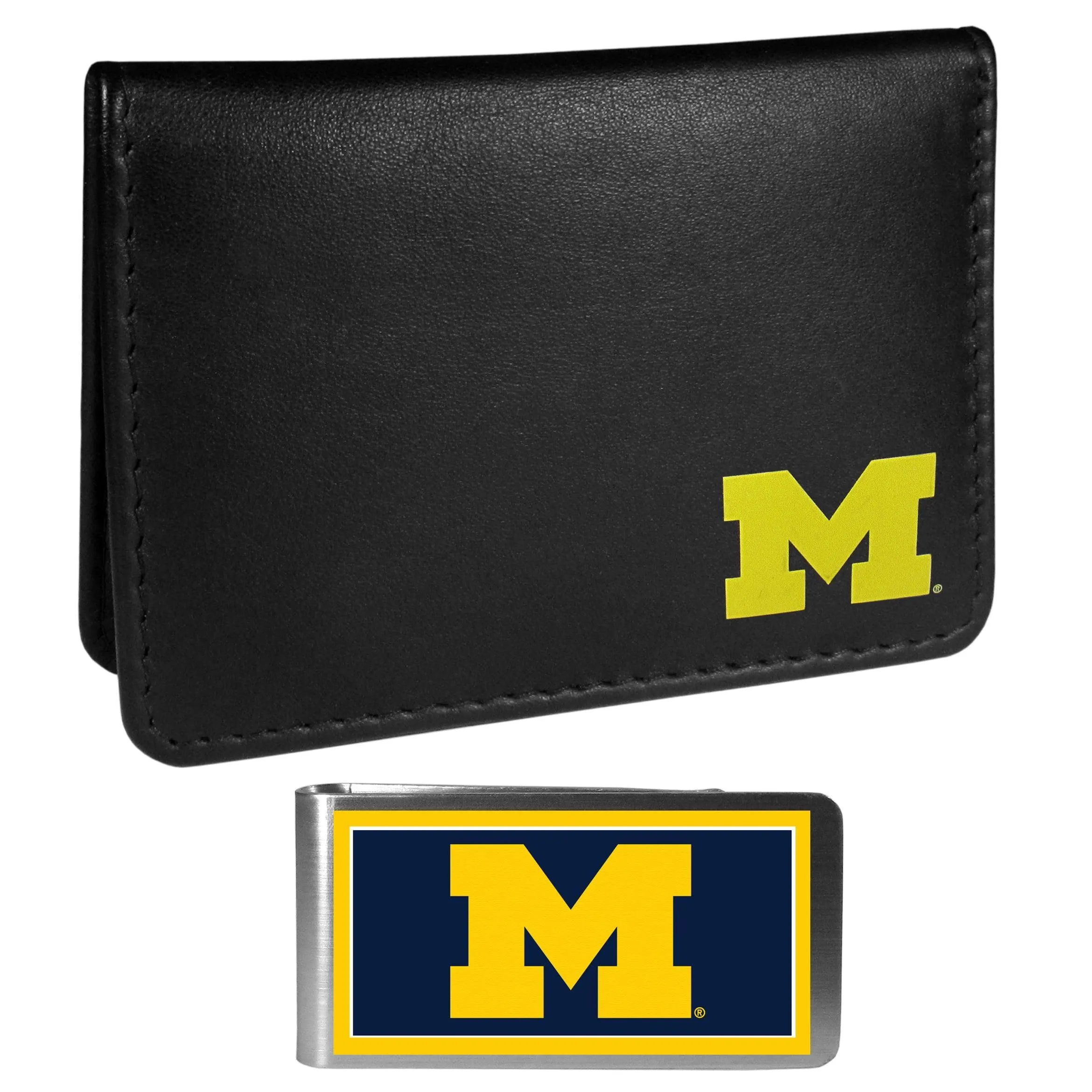 Michigan Wolverines Weekend Bi-fold Wallet & Color Money Clip