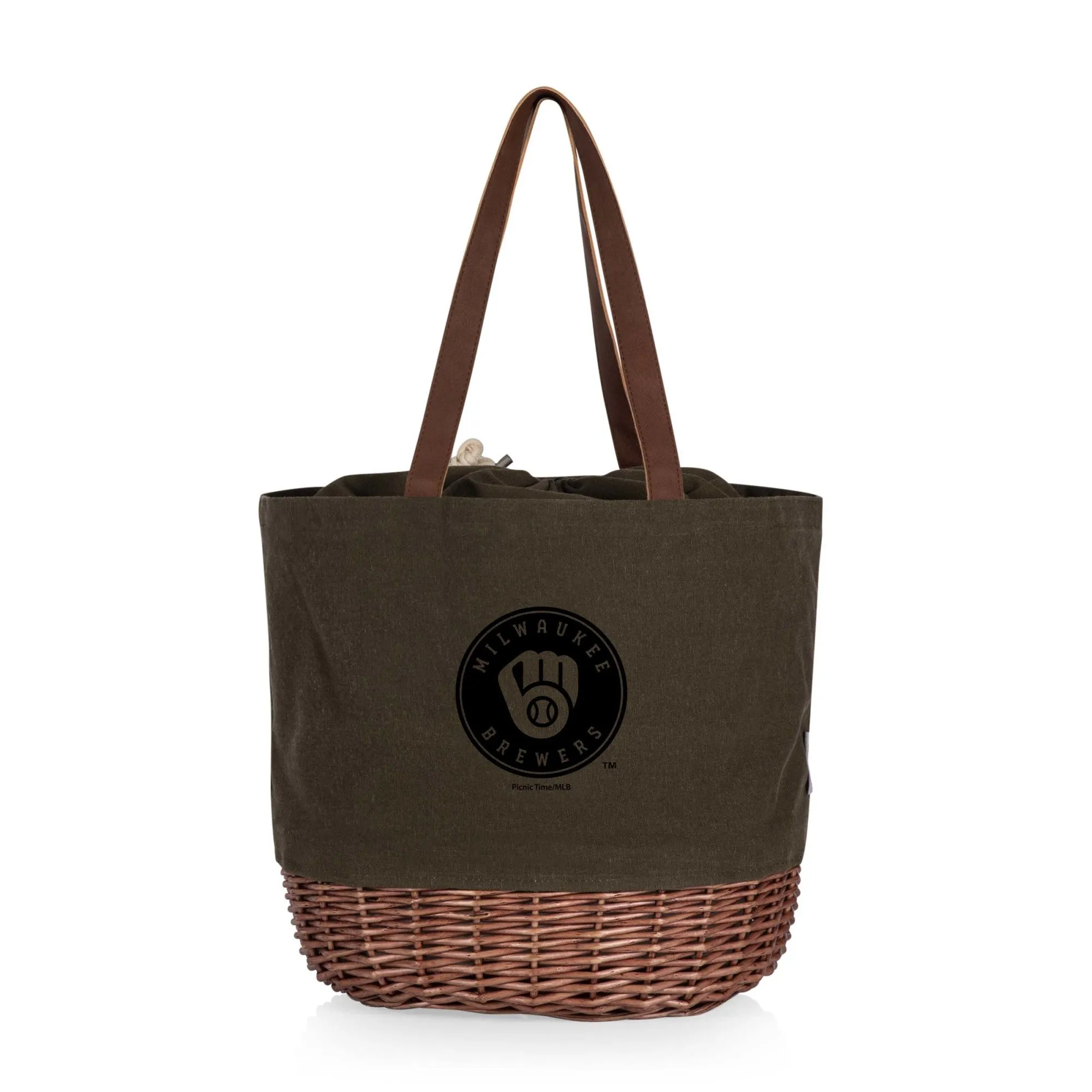 Milwaukee Brewers - Coronado Canvas and Willow Basket Tote